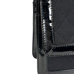 Chanel Black Patent Leather Trim/Cotton 2.55 Reissue Flap Bag 2000