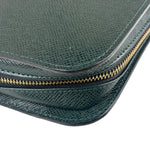 Louis Vuitton Green Taiga Leather Baikal Clutch