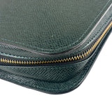 Louis Vuitton Green Taiga Leather Baikal Clutch