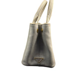 Prada Grey Denim Canapa Logo Tote
