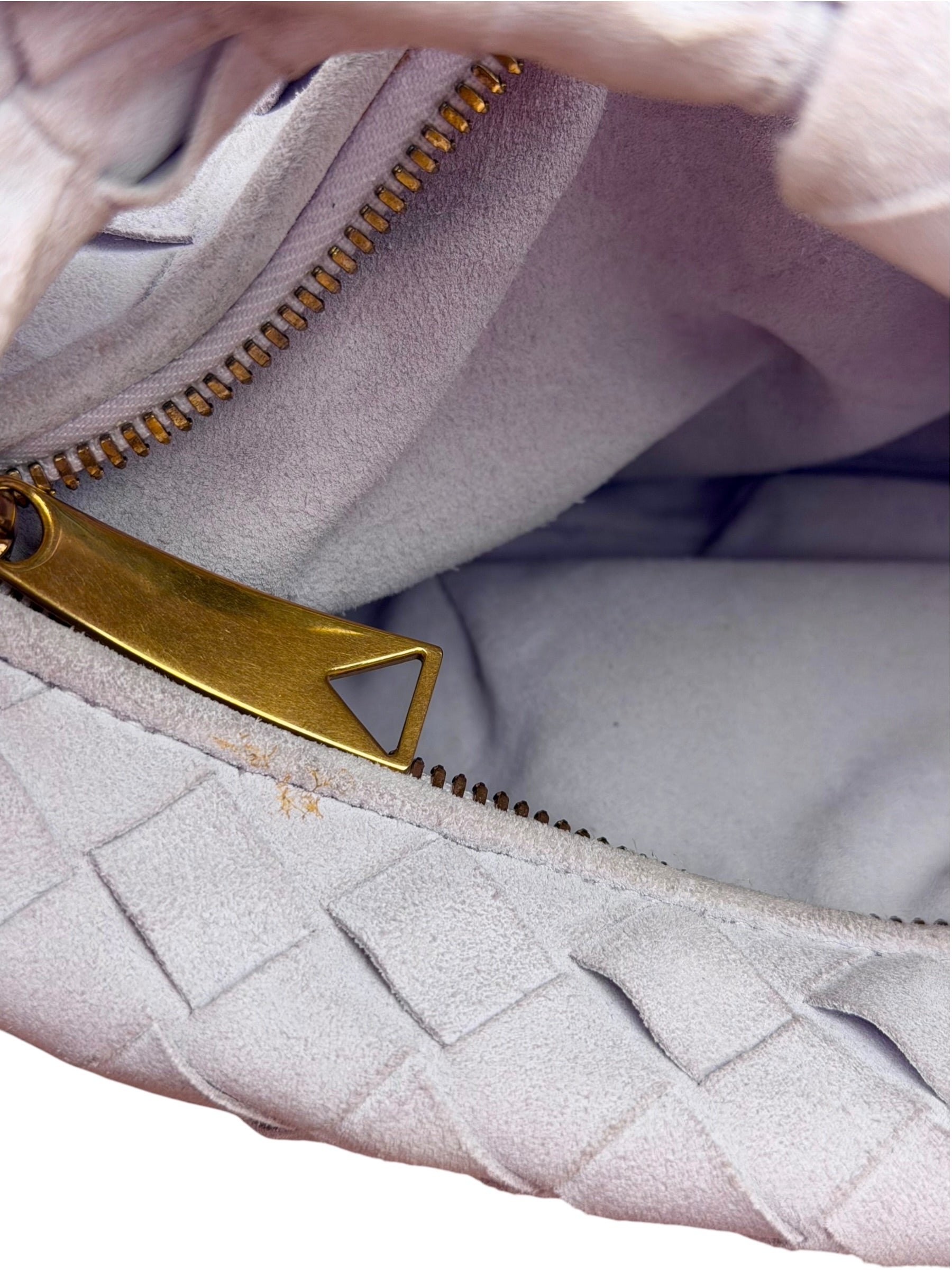 Bottega Veneta Chalk Suede Mini Jodie Handbag