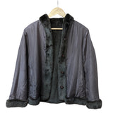 Flash Moonbat Brown Rabbit Fur Reversible Coat