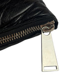 Bottega Veneta Black Leather Maxi Intrecciato Padded Pouch