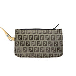 Fendi Vintage Beige Canvas Zucca Shoulder Tote