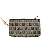 Fendi Vintage Beige Canvas Zucca Shoulder Tote