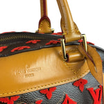 Louis Vuitton Red Tuffetage Cube Monogram Deauville