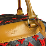 Louis Vuitton Red Tuffetage Cube Monogram Deauville