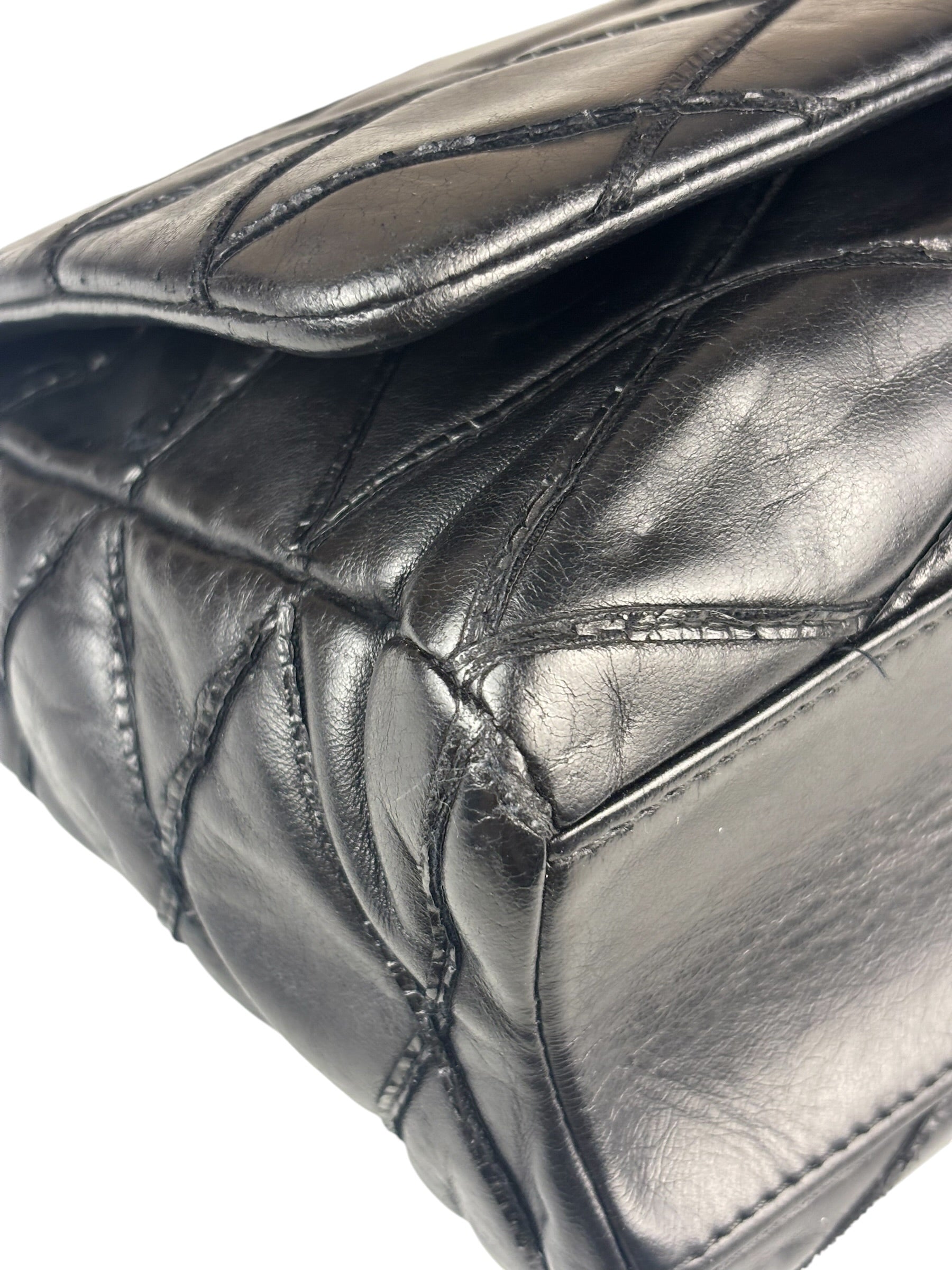 Louis Vuitton Black Quilted Lambskin Chain Flap Bag