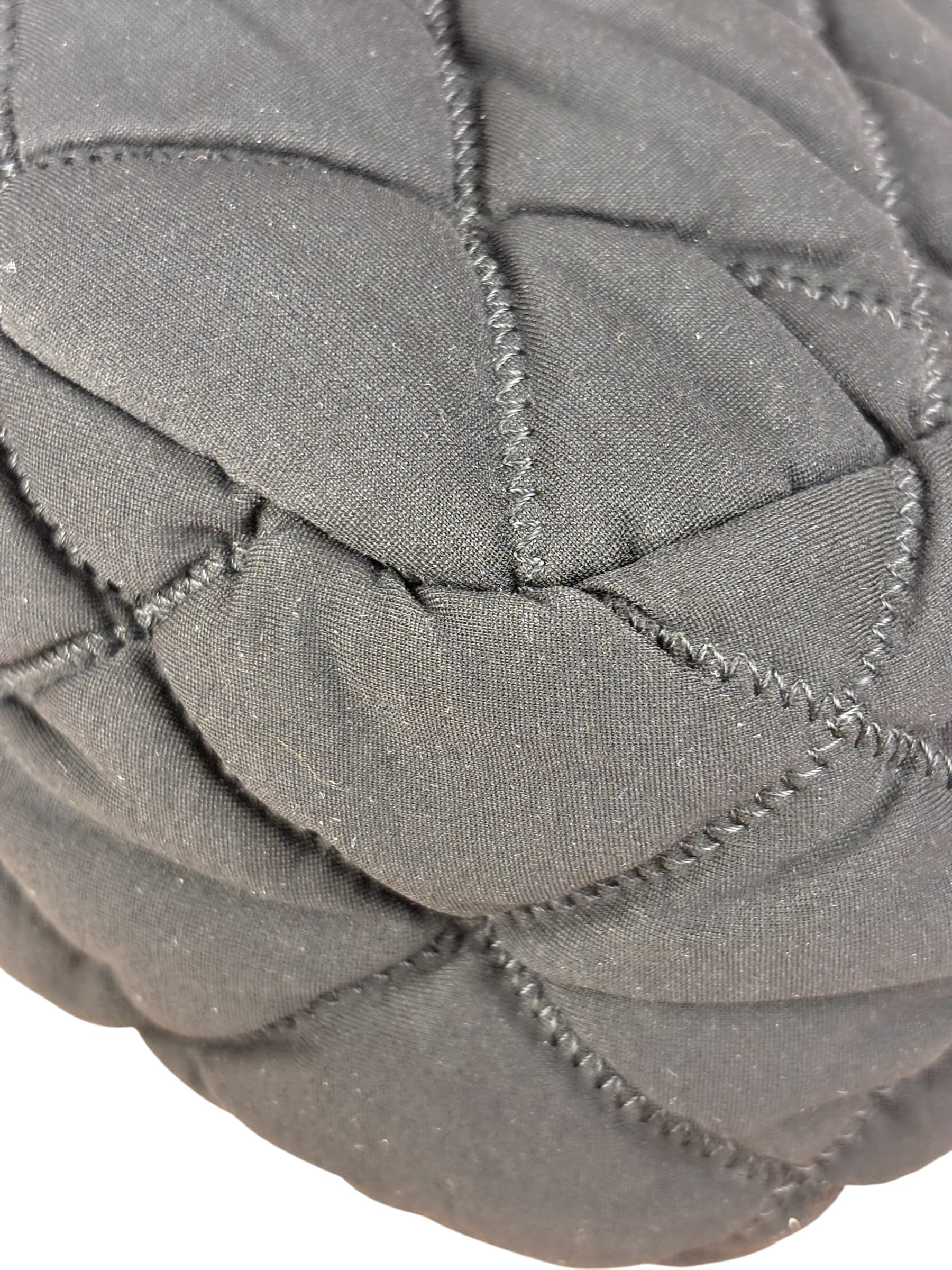Chanel Black Quilted Satin Chain Shoulder Bag 2008