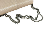 Fendi Pink Python Flower Studded Mini Chain Shoulder Bag
