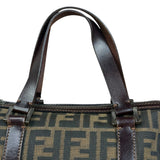 Fendi Vintage FF Zucca Print Mini Boston Handbag