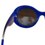Chanel Vintage Blue Round Frame Sunglasses