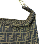 Fendi Vintage Zucca Canvas Collapsible Shoulder Bag