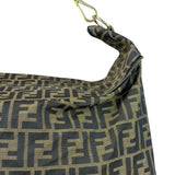 Fendi Vintage Zucca Canvas Collapsible Shoulder Bag