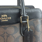 Coach Brown/Black Canvas Mini Darcie Carryall Two-Way Bag