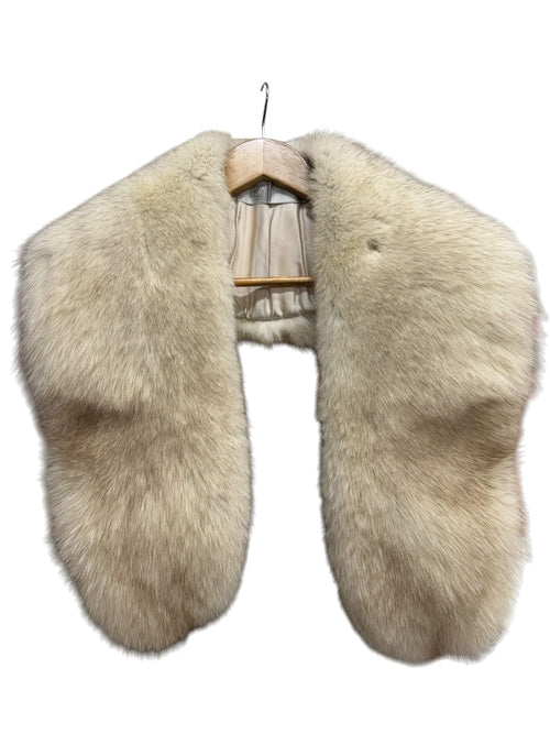 Vintage Saga Fox White/Brown Mix Fur Stole/Shawl