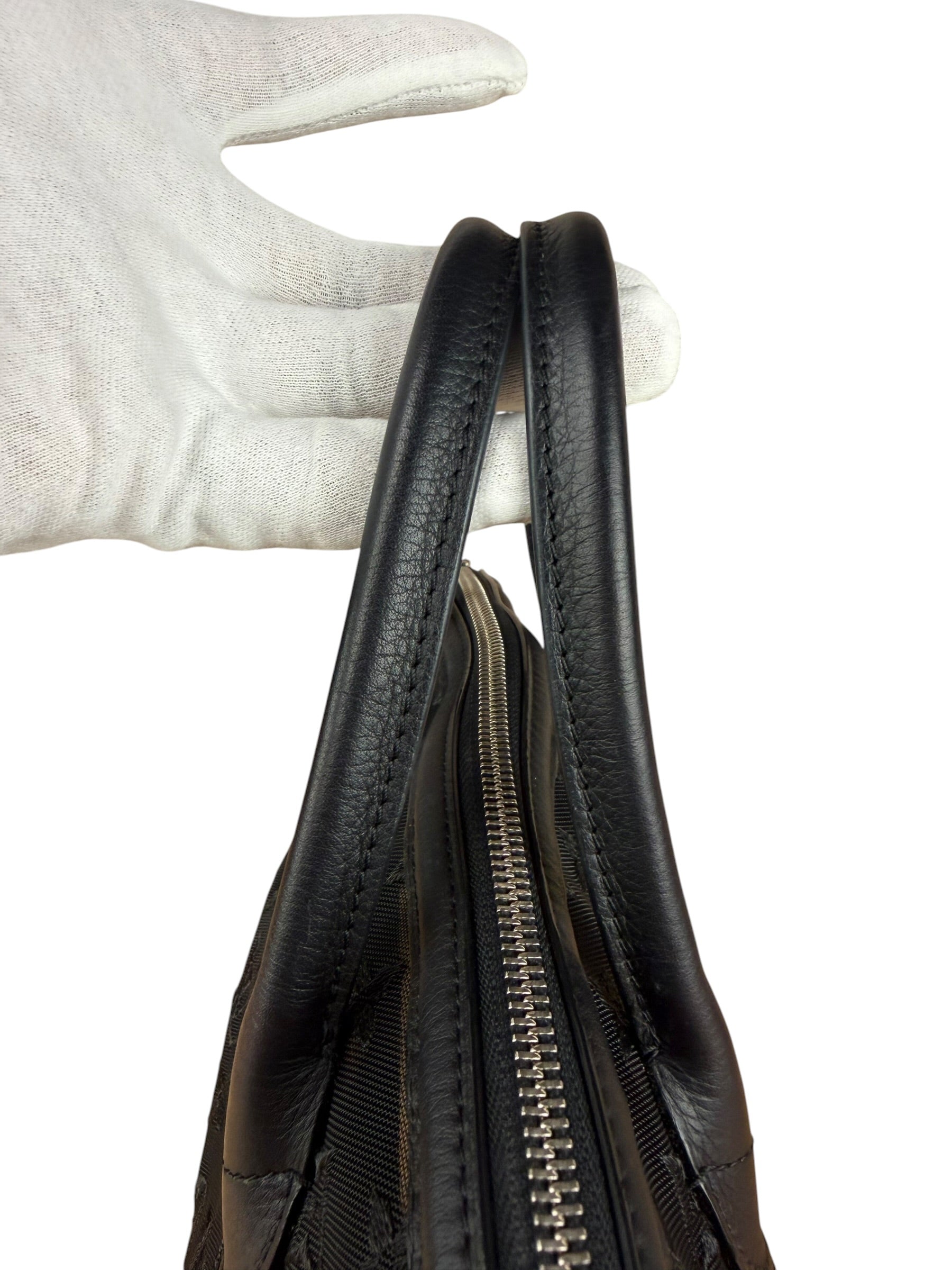Louis Vuitton Limited Edition Black Monogram Transparence Lockit Hand Bag