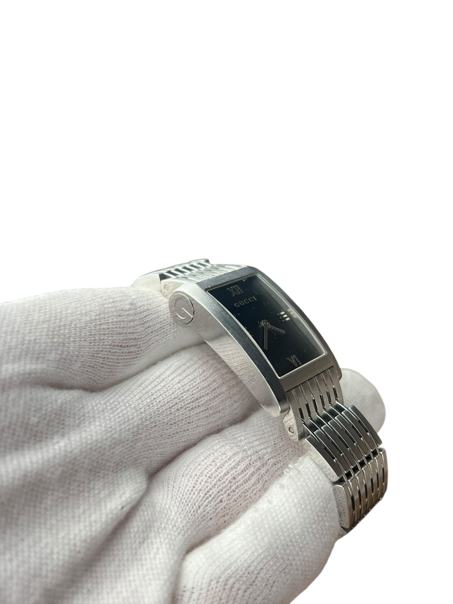 Gucci Black Tank Stainless Band