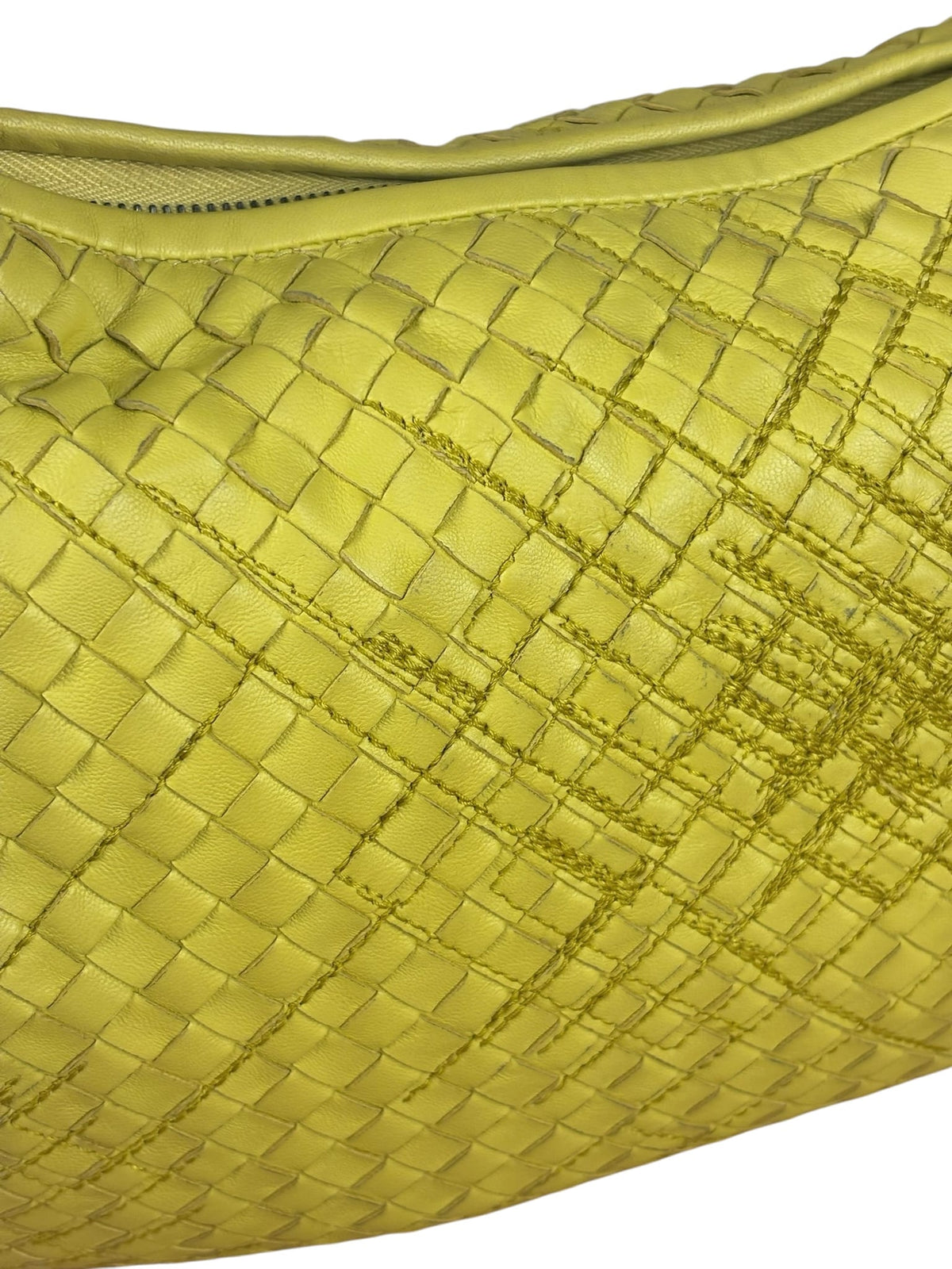 Bottega Veneta Yellow Intrecciato Hobo Bag