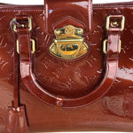 Louis Vuitton Burgundy Monogram Melrose Avenue Vernis  Handbag