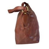 Vivienne Westwood Tan Brown Leather Perforated Orb Logo Shoulder Bag
