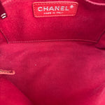 Chanel Red Quilted Leather CC Curvy Flap Bag 2015
