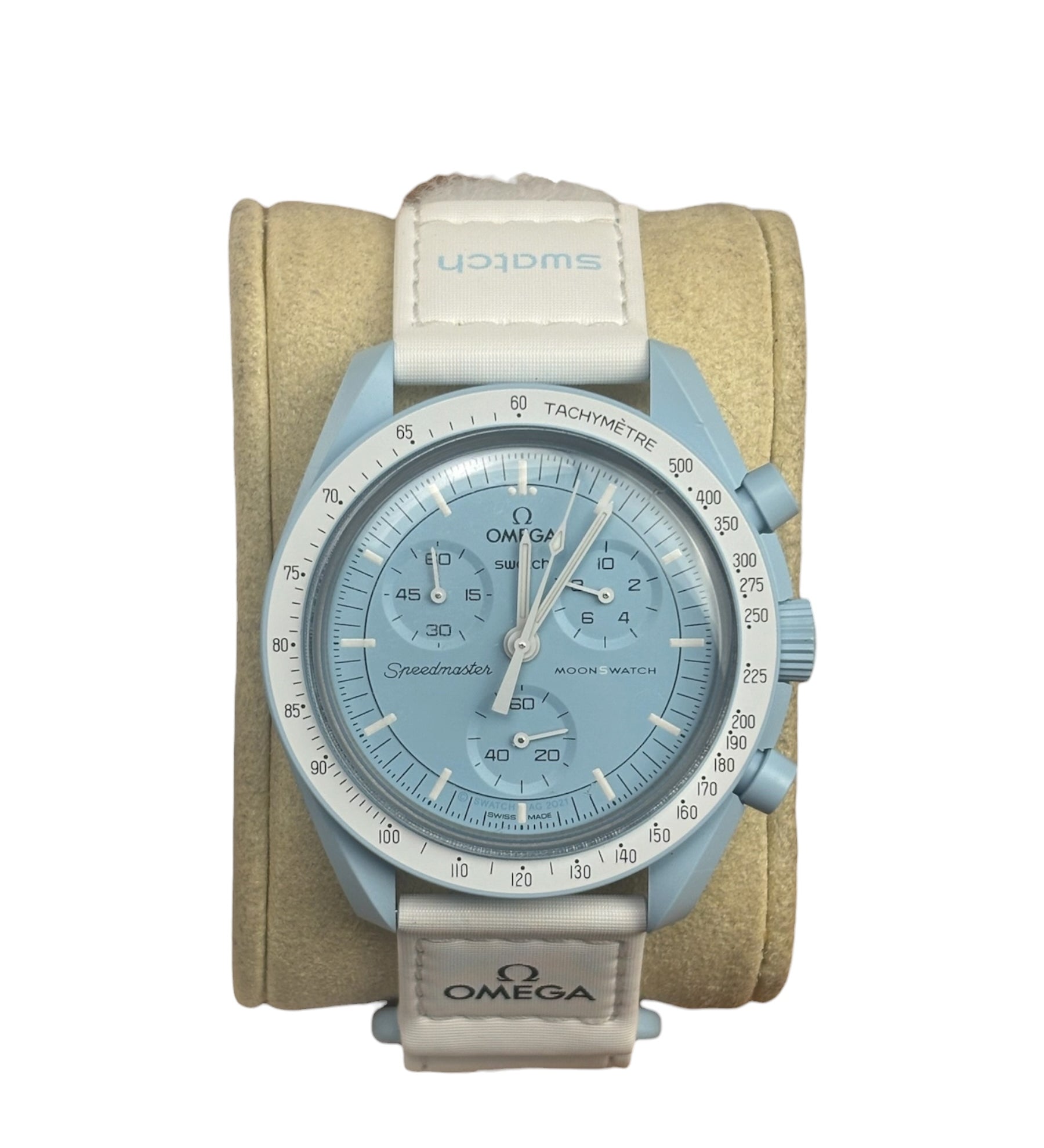 Omega X Swatch Baby Blue Speedmaster