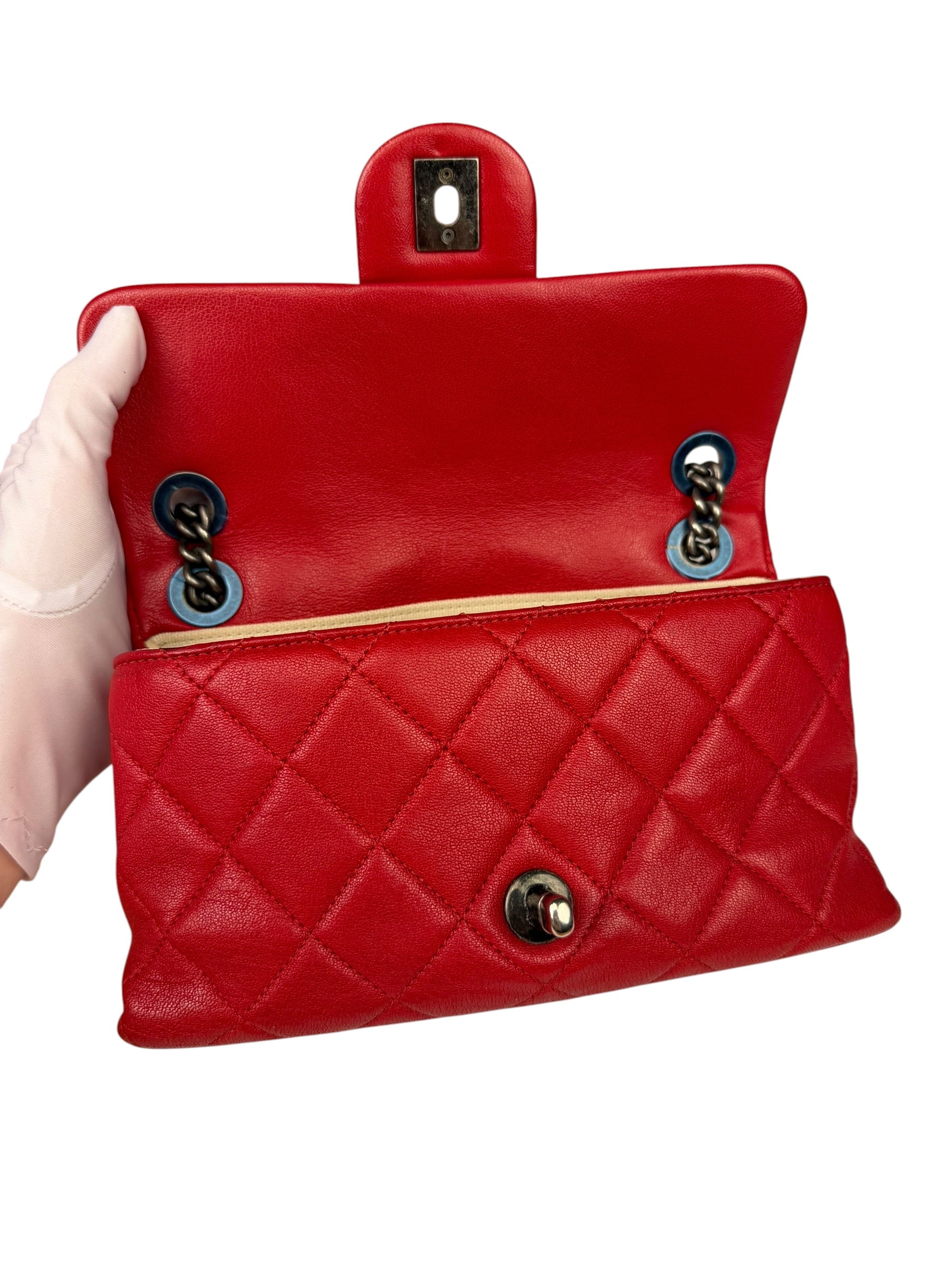 Chanel Striking Red Quilted Rocks Small Flap Bag 2014