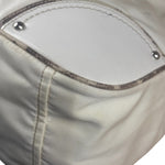 Prada White Tessuto Nylon Leather Trim Shoulder Bag