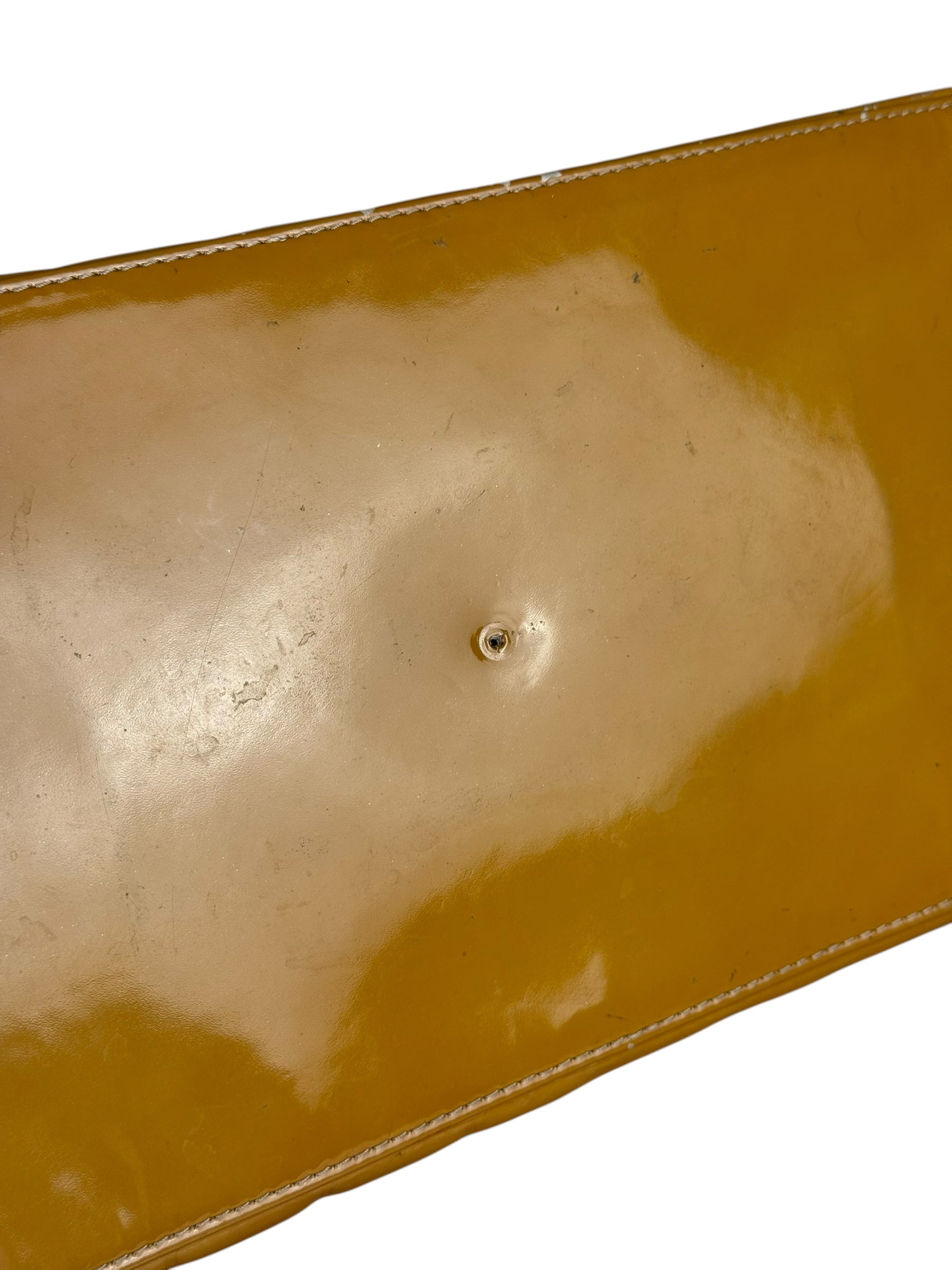 Chanel Vintage Patent Chocolate Bar Bowler Bag