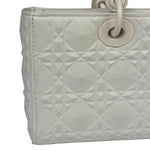 Christian Dior White Lady D-Joy Geometric 2Way Handbag