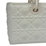 Christian Dior White Lady D-Joy Geometric 2Way Handbag