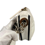 Christian Dior White Leather Micro Vibe Two-Way Bag