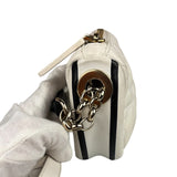 Christian Dior White Leather Micro Vibe Two-Way Bag