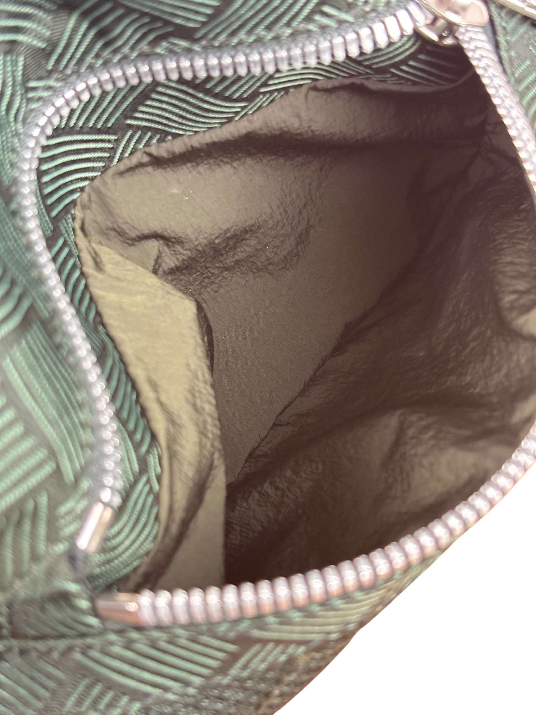 Bottega Veneta Green Nylon/Mesh Intrecciato Belt Bag