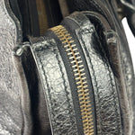 Balenciaga Black Lambskin Moto Work Two-Way Bag
