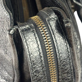 Balenciaga Black Lambskin Moto Work Two-Way Bag