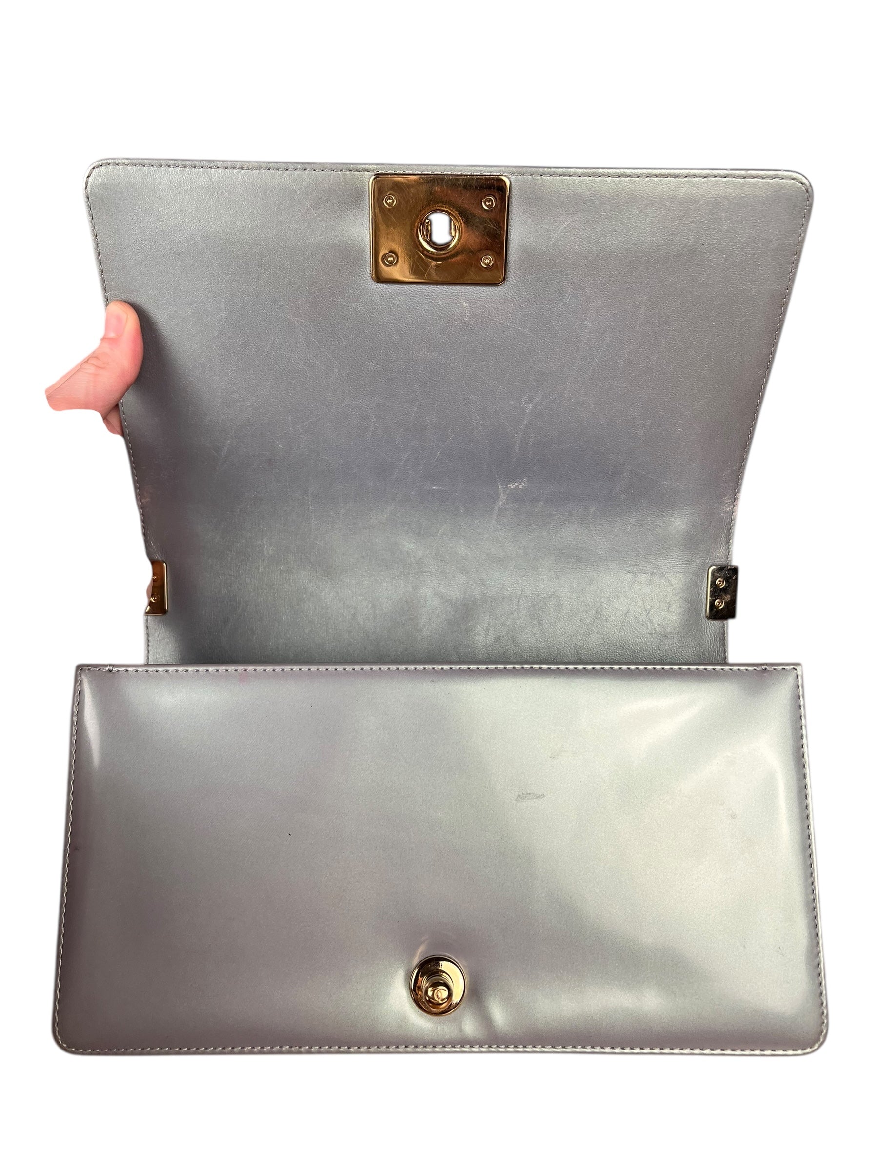 Chanel Medium Quilted Iridescent Boy Bag