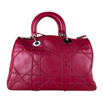 Christian Dior Red Granville Cannage 2Way Handbag
