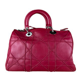 Christian Dior Red Granville Cannage 2Way Handbag