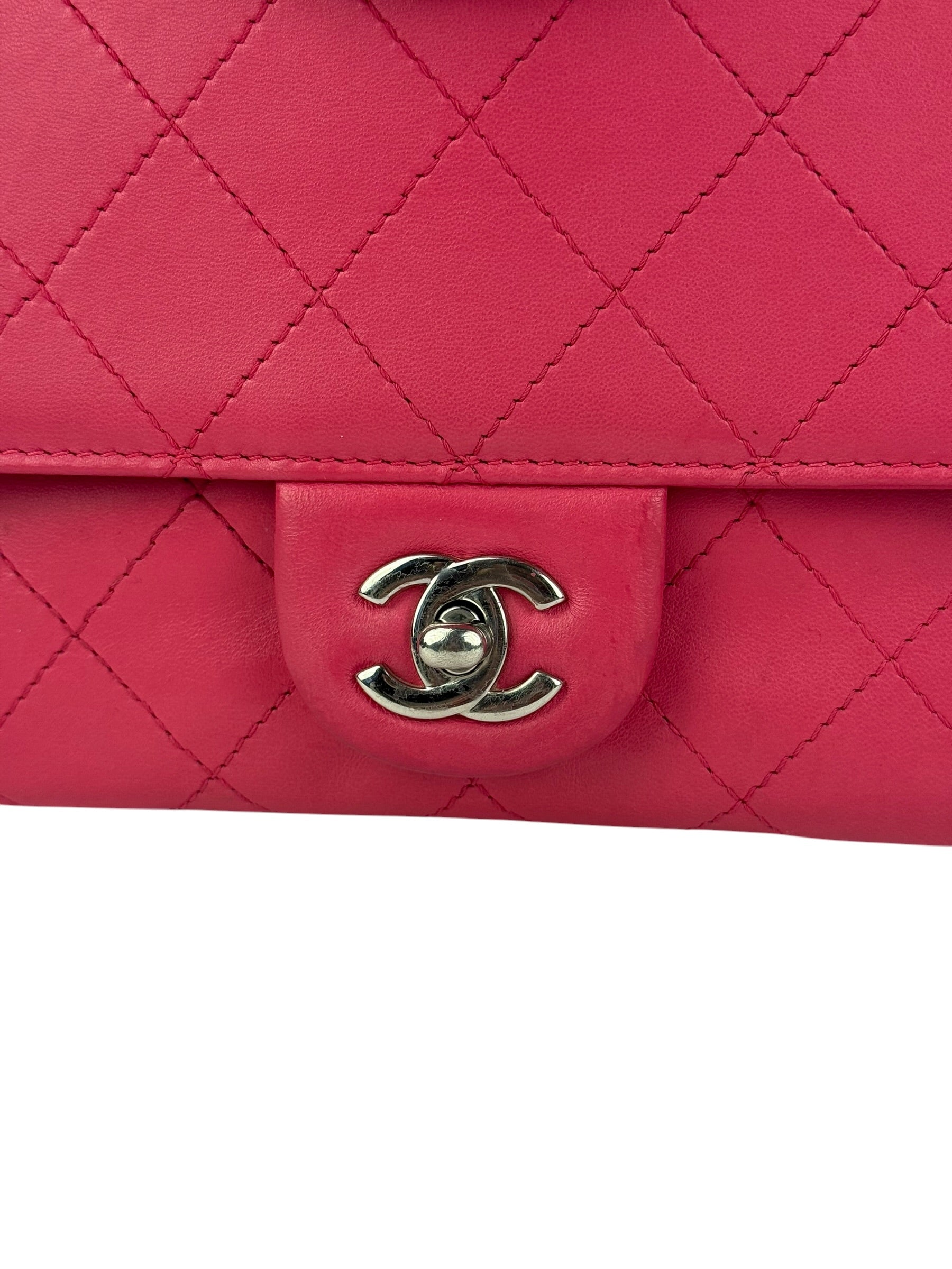 Chanel Pink Quilted Leather Accordion Flap Bag 2014