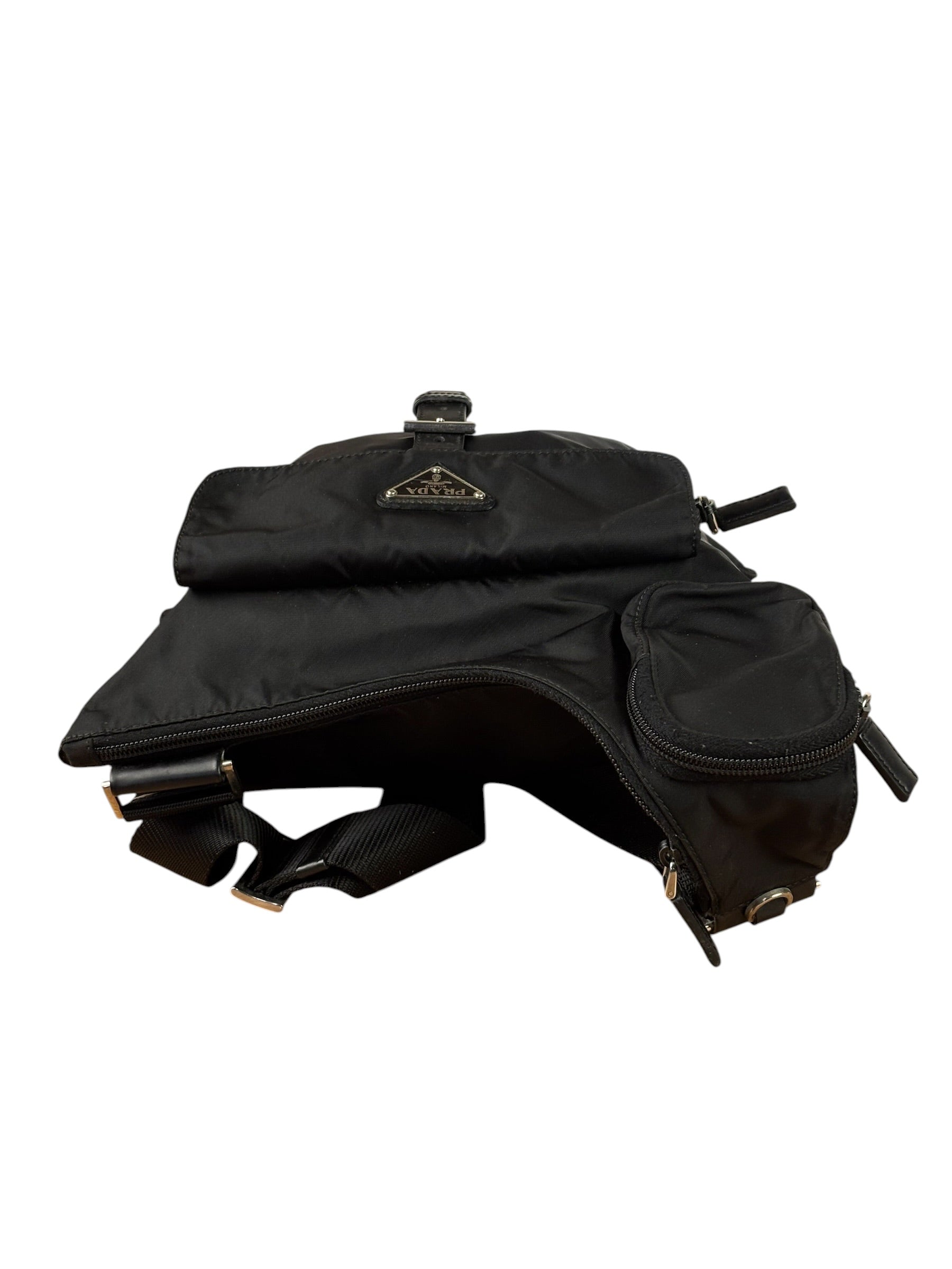 Prada Vintage Tessuto Nylon Asymmetrical Crossbody