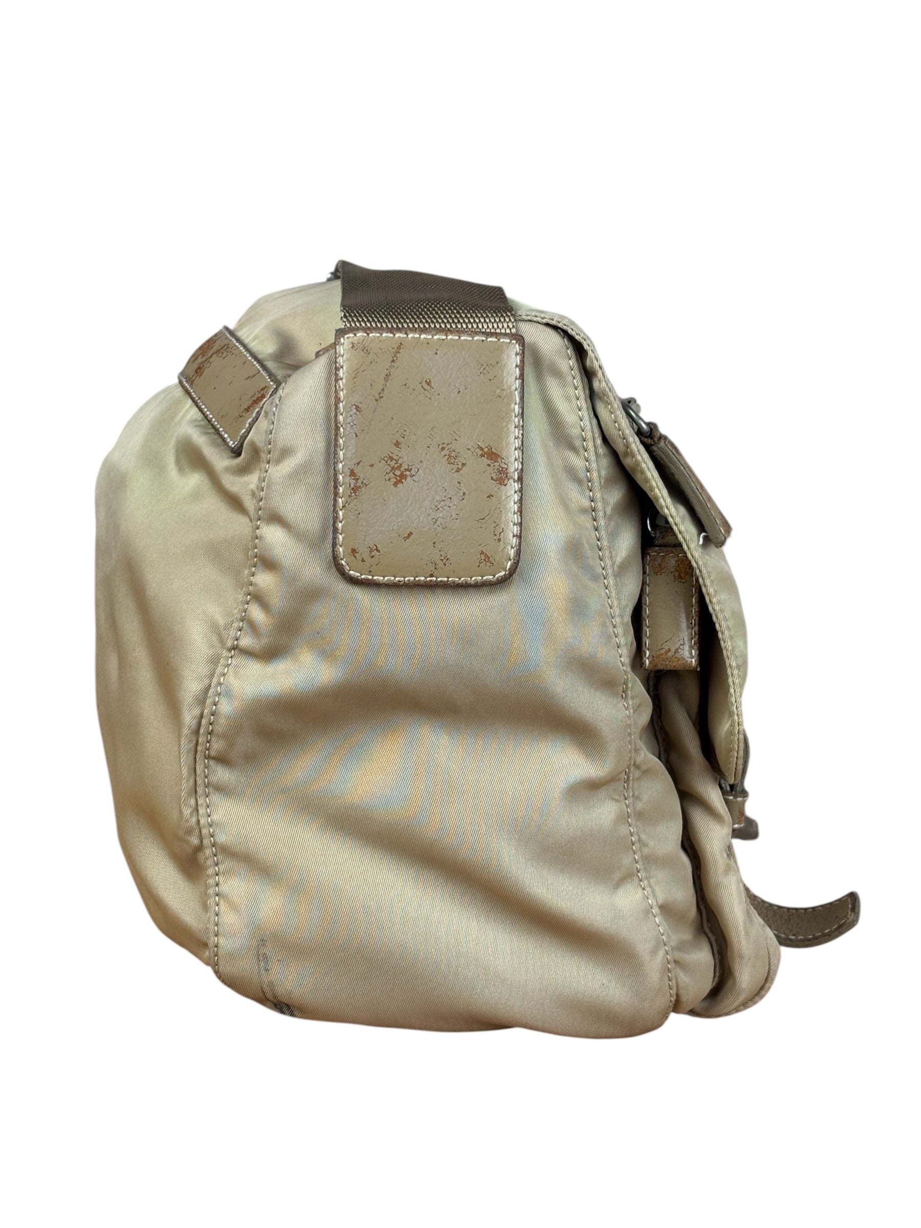 Prada Khaki Tessuto Nylon Messenger