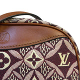 Louis Vuitton Burgundy/Brown Leather Trim Mini Deauville Crossbody Bag