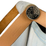 Hermes Light Blue Canvas Leather Trim Cabag Elan Tote