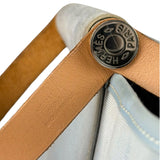 Hermes Light Blue Canvas Leather Trim Cabag Elan Tote