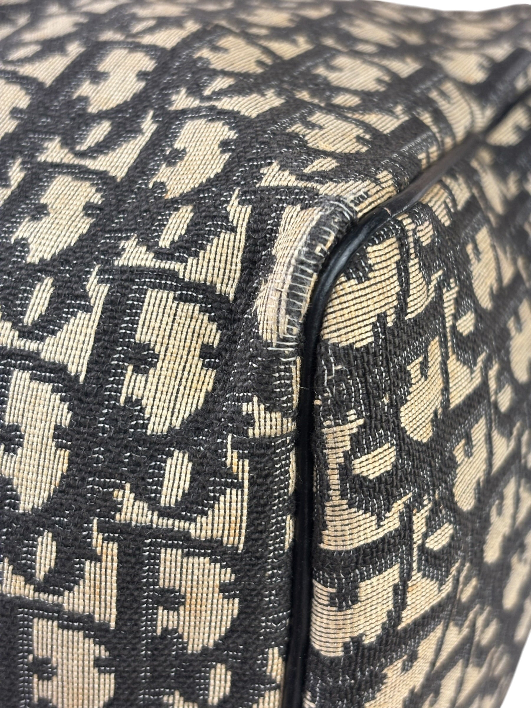 Christian Dior Vintage Black Trotter Boston Bag