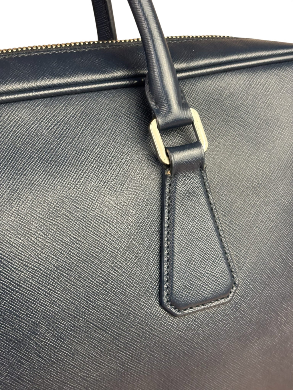 Prada Navy Saffiano Leather Laptop Work Bag