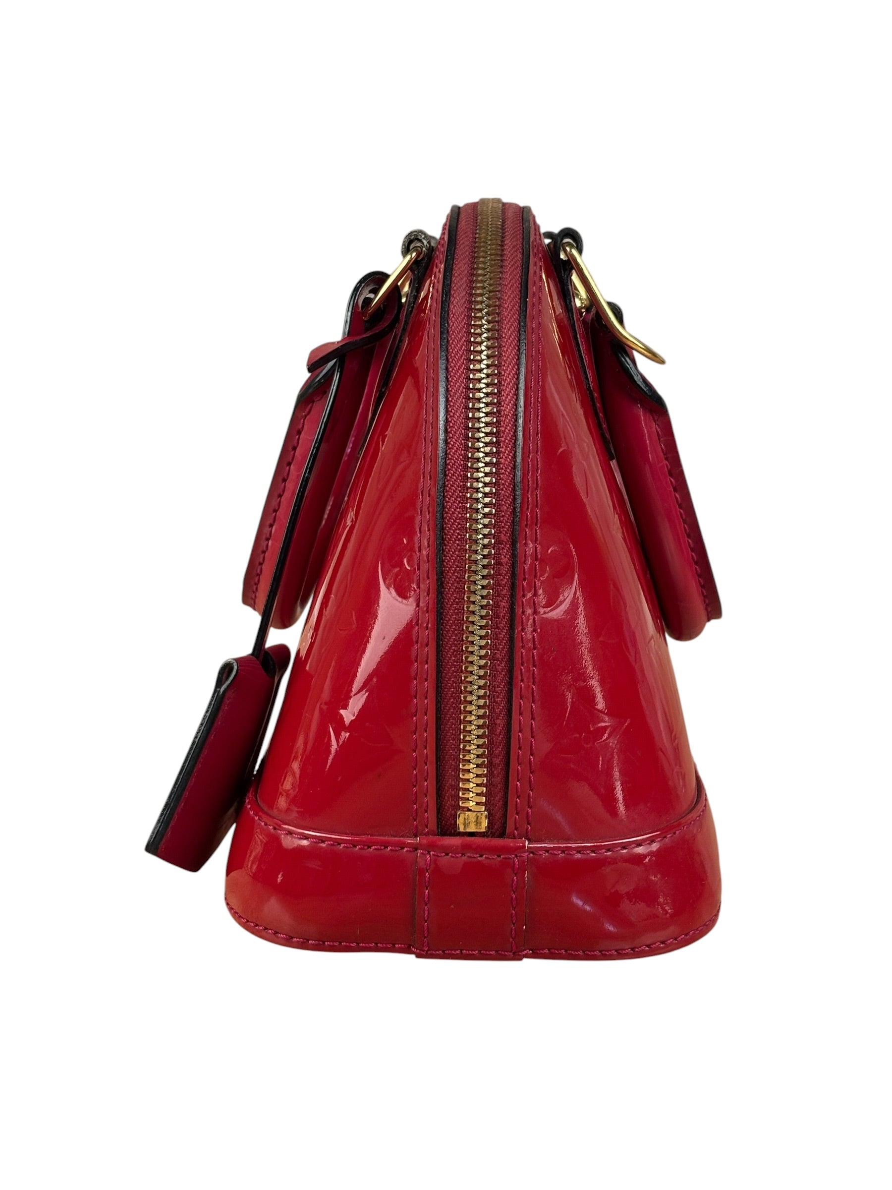 Louis Vuitton Red Monogram Vernis Alma bb