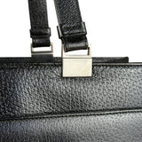 Gucci Vintage Black Leather Shoulder Tote